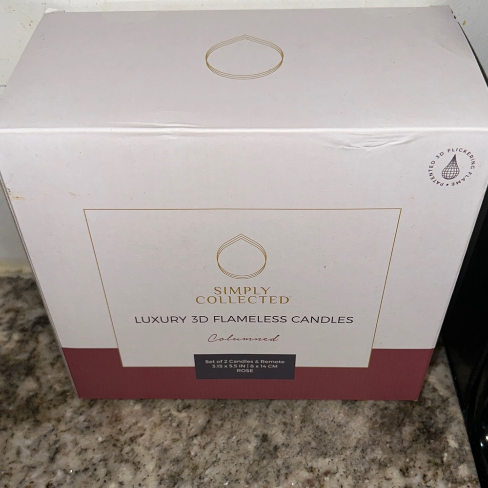 Luxury 3D Flameless Candles - Pink and White